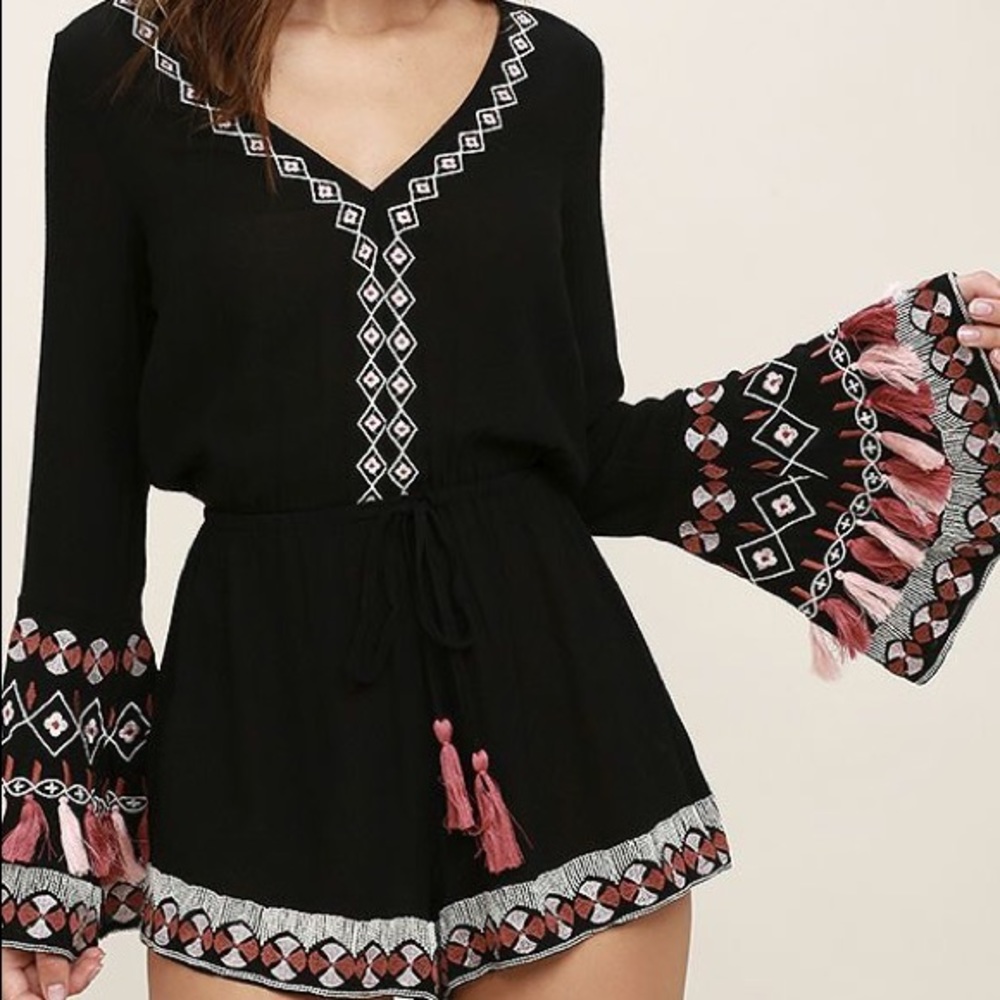 Lulus Bell Sleeves romper Small